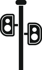 Road sensor icon simple vector. Control system. Network stop view