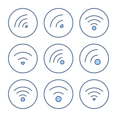 Wifi icon vector. signal sign and symbol. Wireless  icon