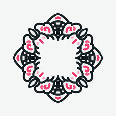 Naklejka premium Decorative vintage frame. Vector design. floral ornament.