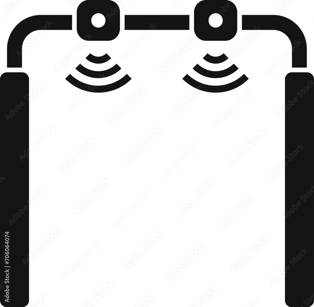 Poster road sensor control icon simple vector. view crosswalk. safe driver