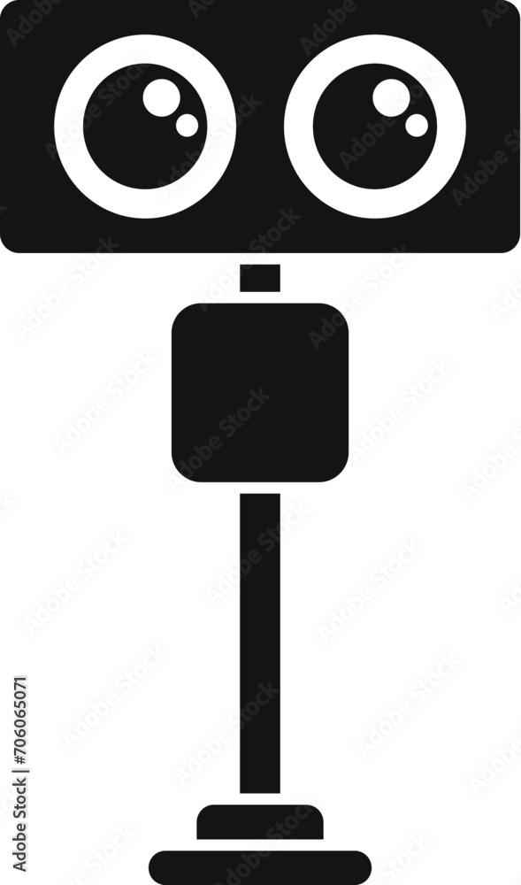 Poster sensor detector icon simple vector. road safe traffic. control vehicle
