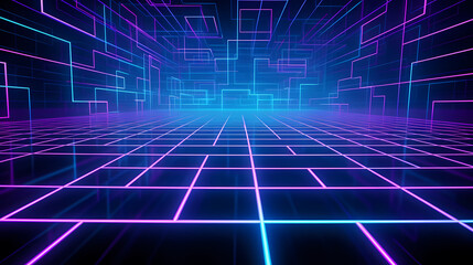 Modern digital abstract 3D background. Can be used to describe network capabilities, process flows, digital storage, science, education, etc.