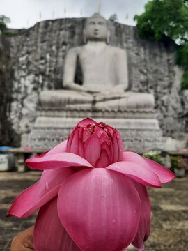 Rock Buddha statue