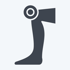 Icon Knee. related to Body Ache symbol. glyph style. simple design editable. simple illustration