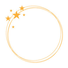 round copy space with star ornament