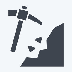 Icon Mining. related to Mining symbol. glyph style. simple design editable. simple illustration