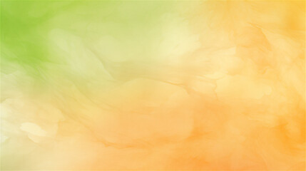 Autumn Haze: Watercolor fusion background of green, orange, yellow
