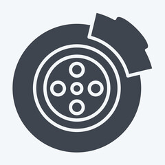 Icon Brake. related to Car ,Automotive symbol. glyph style. simple design editable. simple illustration