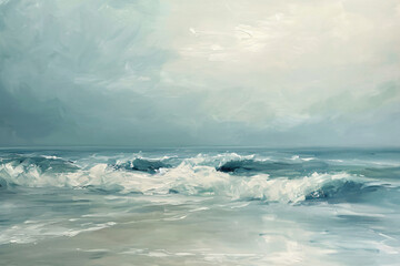 abstract coastal painting
