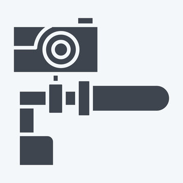 Icon Camera related to Bicycle symbol. glyph style. simple design editable. simple illustration