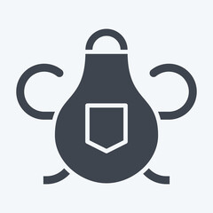 Icon Protective Apron. related to Welder Equipment symbol. glyph style. simple design editable. simple illustration - obrazy, fototapety, plakaty