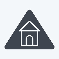 Icon Residence. related to Road Sign symbol. glyph style. simple design editable. simple illustration
