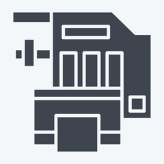 Icon Engine Cooling System. related to Car Maintenance symbol. glyph style. simple design editable. simple illustration