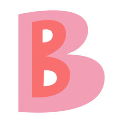 letter B in cartoon element