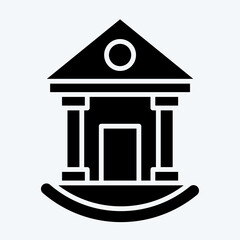 Icon Court House. related to Icon Building symbol. glyph style. simple design editable. simple illustration