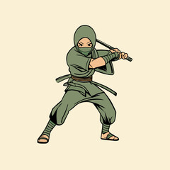 ninja cartoon style 