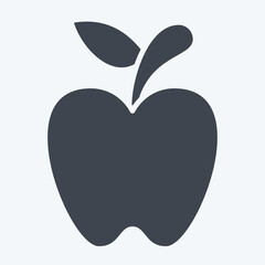 Icon Apple. related to Fruit and Vegetable symbol. glyph style. simple design editable. simple illustration