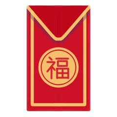 Illustration PNG of Chinese Red Envelope, Perfect for Decoration and Greeting Card of Chinese New Year