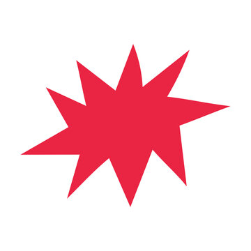 red explosion shape element