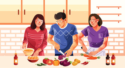 Cooking Class Illustration