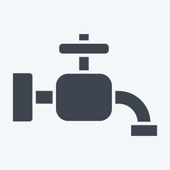 Icon Tap. related to Cleaning symbol. glyph style. simple design editable. simple illustration