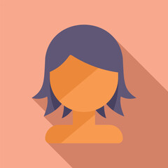 Short fake fashion wig icon flat vector. Locks barber. Artist coiffure