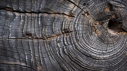 Fototapeta premium Driftwood Tree Rings Closeup Background. (Generative AI).