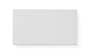 Blank business card isolated on white, top view. Mockup for design