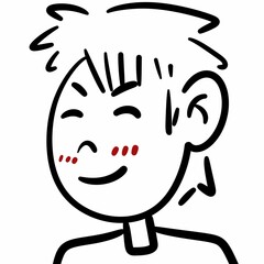 happy black boy cartoon