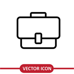 Briefcase icon flat liner illustration on white background..eps