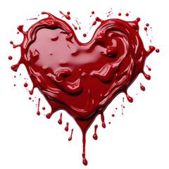 red heart bleeding, melting heart