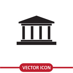Public museum vector icon flat trendy style illustration on white background..eps