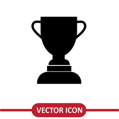  Trophy icon vector. Simple trophy sign vector flat trendy style illustration on white background..eps
