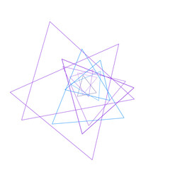 An abstract transparent triangle spiral burst design element. © jdwfoto