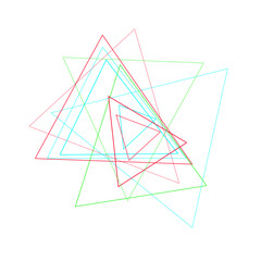 An abstract transparent triangle spiral burst design element. © jdwfoto