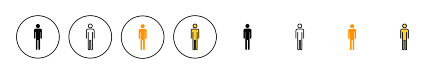 Man icon set vector. male sign and symbol. human symbol