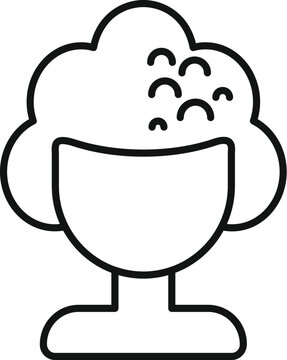 recommend clip art: Fake short wig icon outline vector. Tint artist. Trend cranium model