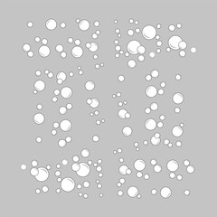 Make a Professional Bubbles Vector Seamless Pattern With Flat Line Icons - obrazy, fototapety, plakaty