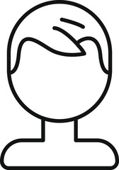 Cute wig lock fake icon outline vector. Young style. Head face fashion