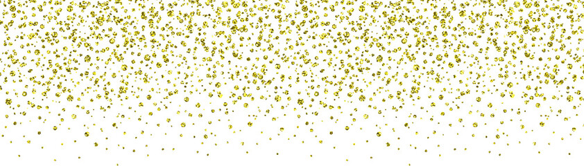 Gold Glitter Confetti Border Transparent PNG, Shimmery Rhinestone Overlay Decoration