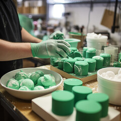 Handmaking Green, St. Patrick's Day Soaps, Bath Bombs