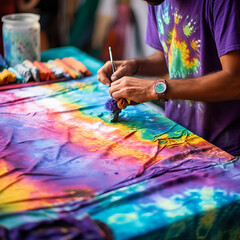 Handmaking Tie Dye Fabric