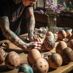 Detailed, Hand painting, Decorating Eggs