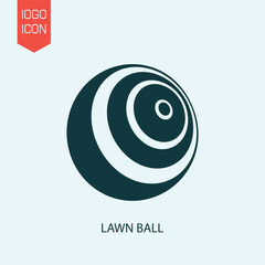 lawn ball design vector icon flat isolated illustration