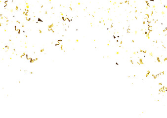 confetti gold ribbons. Celebration luxury greeting rich card