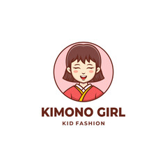 Kimono Girl Logo Template