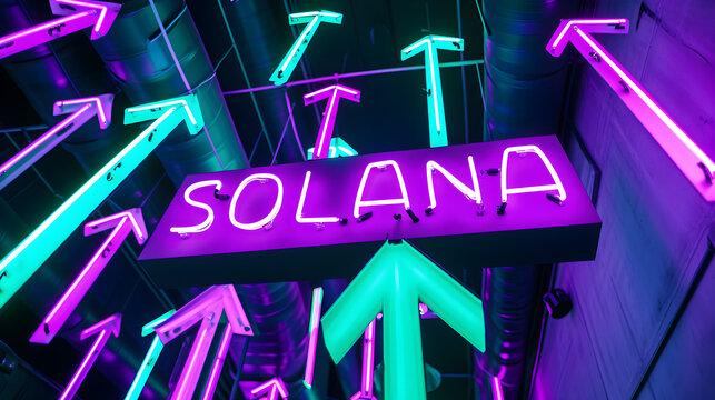 solana neon sign