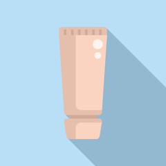 Skin hand cream jar icon flat vector. Korean cosmetics. Fashion art