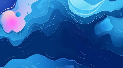 Fototapeta na wymiar Blue Abstract Wavy Fluid Liquid Background