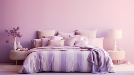 Pink and lavender stripes blend seamlessly, offering a dreamy and ethereal setting.